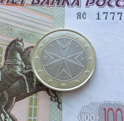 биметалл 1 евро Мальта 2008 - IMG_7847.JPG
