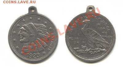 Американский Медальон(жетончик???) 1923г. - HEAD23.JPG