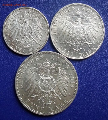 Бавария 2, 3, 5 марок 1914. - BAY-Lot-1914-.JPG