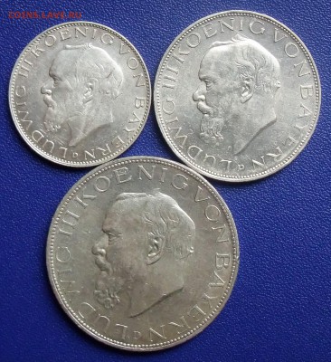 Бавария 2, 3, 5 марок 1914. - BAY-Lot-1914.JPG