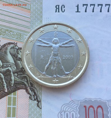 биметалл 1 евро Италия 2009 - IMG_4310.JPG