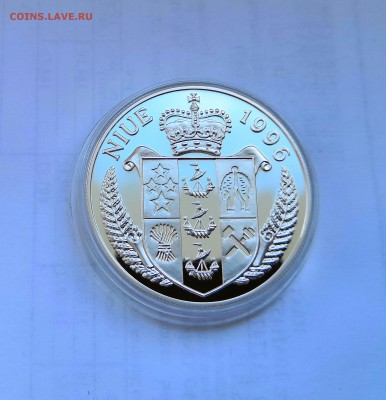 5 долларов 1996 Ниуи. Дж.Кук. Парусник. Серебро. Proof. - IMG_20190330_122739