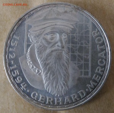 фРГ 5 марок Меркатор 1969 с рубля - Германия 5 марок Меркатор 1969 реверс