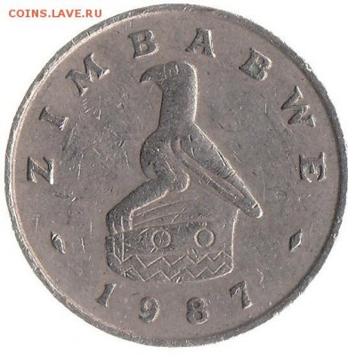 Зимбабве 20 центов 1987 до 12.06 в 22.00 по мск - 106-2