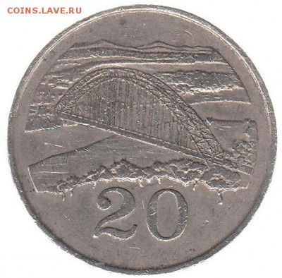 Зимбабве 20 центов 1987 до 12.06 в 22.00 по мск - 106-1