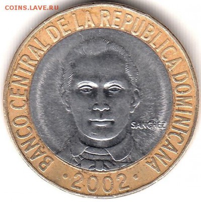 Доминикана 5 песо 2002 до 12.06 в 22.00 по мск - 108-2