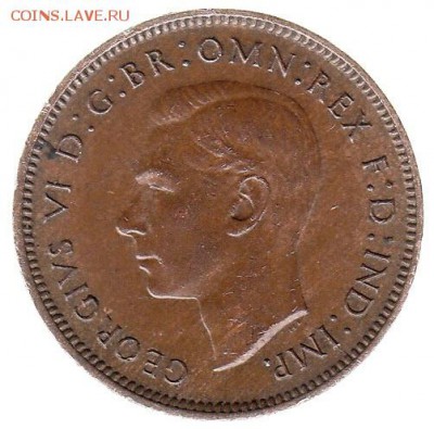 Англия 1 фартинг 1948 до 12.06 в 22.00 по мск - 116-1