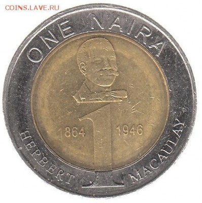 Нигерия 1 найра 2006 Герберт Маколей до 12.06 в 22.00 - 126-1