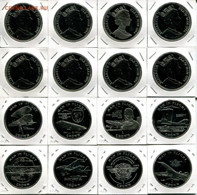 О.Мэн набор 1Кр 8шт. 1994 Человек в полете до 11.06.19 22-00 - IoM 1994 set Man in flight