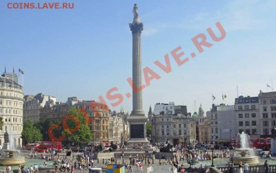 Монеты с Корабликами - London-Трафальгарская площадь