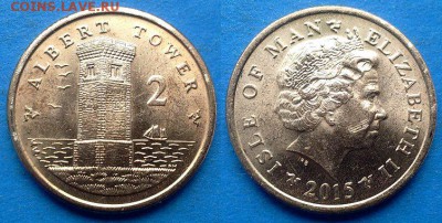 Остров Мэн - 2 пенса 2015 года до 14.06 - Остров Мэн 2 пенса 2015
