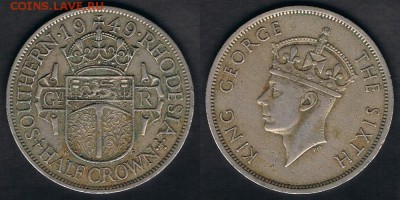 2 кроны 1949 до 13.06.19 в 22:00 МСК - Southern_Rhodesia_KM#24_1949_08062019