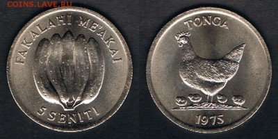 Тонга 5 сенити 1975 "ФАО" до 13.06.19 в 22:00 МСК - Tonga_KM#44_08062019