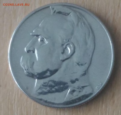 Польша 5 злотых Пилсудский 1934 - Польша 5 злотых Пилсудский 1934 реверс 1