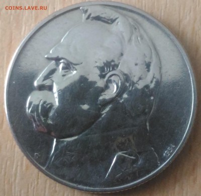 Польша 5 злотых Пилсудский 1934 - Польша 5 злотых Пилсудский 1934 реверс