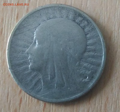 Польша 2 злотых Ядвига 1933 с рубля - Польша 2 злотых Ядвига 1933 реверс