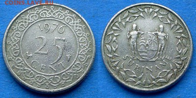 Суринам - 25 центов 1976 года до 15.06 - Суринам 25 центов 1976
