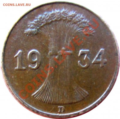 A99 Германия 1 пфенниг 1934D до 06.07 в 22°° - A99 1 1934D_2