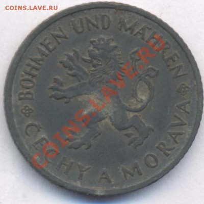 Богемия и Моравия 1 крона 1941 г. До 3.07.11 г. 22-00 МСК. - Крона 41.1