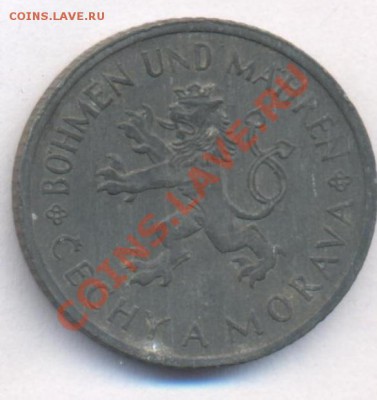 Богемия и Моравия 1 крона 1943 г.До 3.07.11 г. 22-00 МСК. - Крона 43.1