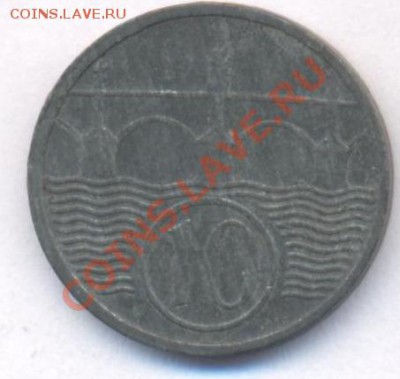 Богемия и Моравия 10 геллеров 1943 г.(?)До 3.07.11 г. 22-00 - 10 гелл.43.1