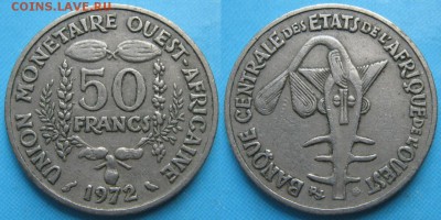 Зап Африка БС 50 франков 1972  до 18-06-19 в 22:00 - Зап Африка БС 50 франков 1972    5312