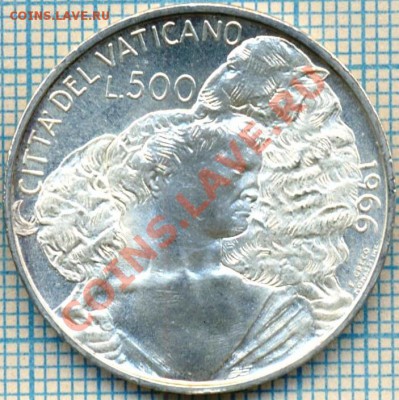 Ватикан,500лир,1966г.,серебро,до 07.07.11г. 22.00 по Москве - Ватикан500лир 1966