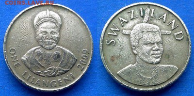 Свазиленд - 1 лилангени 2009 года до 20.06 - Свазиленд 1 лилангени 2009