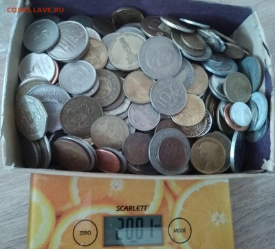 2 кг иностранных монет (лот №2) до 21.06.2019 в 22.00мск - 2kg2