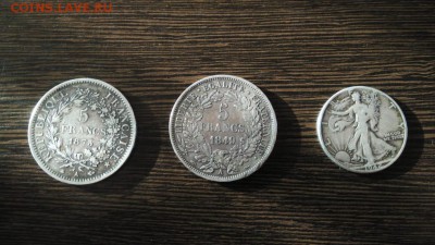 5 франков 1849,1873. 50 центов 1942 - IMG-20190616-WA0006