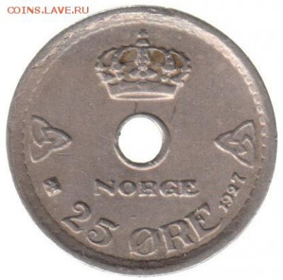 Норвегия 25 эре 1927 до 22.06 в 22.00 по мск - 17-2