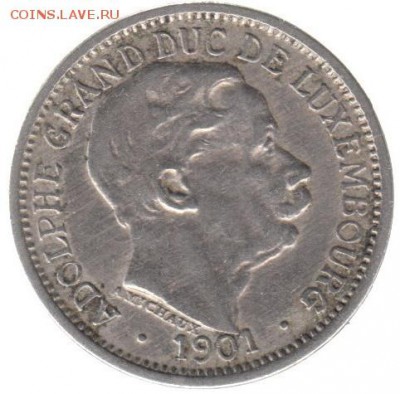 Люксембург 10 сантимов 1901 до 22.06 в 22.00 - 91-1