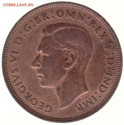 Англия 1 пенни 1947 до 22.06 в 22.00 - 159-1