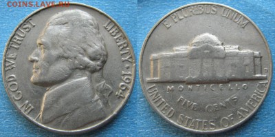 США 5 центов 1964 D  до 24-06-19 в 22:00 - США 5 центов 1964 D   170-к57-10433
