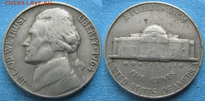 США 5 центов 1964 до 24-06-19 в 22:00 - США 5 центов 1964   170-к57-10451