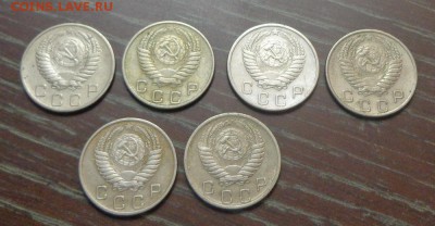 10 копеек 1954, 1956 6 штук до 25.06, 22.00 - 10 коп 1954, 1956_6 шт_2.JPG