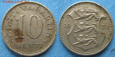 Эстония 10 сенти 1931 до 25-06-19 в 22:00 - Эстония 10 сенти 1931    192-ак4-4173