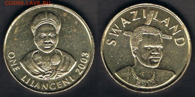 Свазиленд 1 лилангени 2003 "Дзелигве Шонгве" 25.06.19 22:00 - Swaziland_KM#45_2003_19062019
