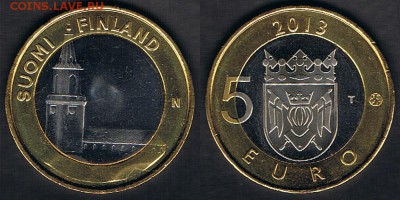 Финляндия 5 евро 2013 "КС Турку" до 25.06.19 в 22:00 - Finland_KM#213_19062019
