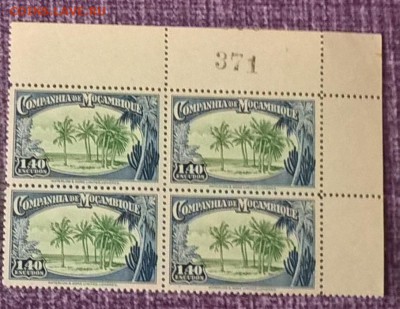 Колонии Мозамбик 1937 1,4 э** в кварте  до 26 06 - 4а