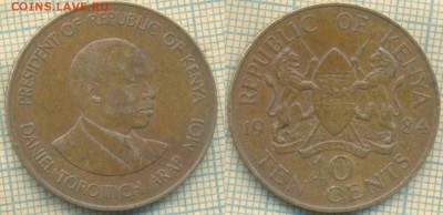 Кения 10 центов 1984 г., до 27.06.2019 г. 22.00 по Москве - Кения 10 центов 1984  6207