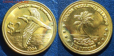 КОКОСОВЫЕ острова 2 доллара 2004 г До 24.06 В 22-00 МСК - 2 дол