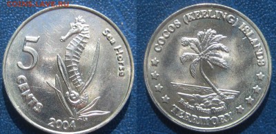 КОКОСОВЫЕ острова 5 центов 2004 г До 24.06 В 22-00 МСК - 5С