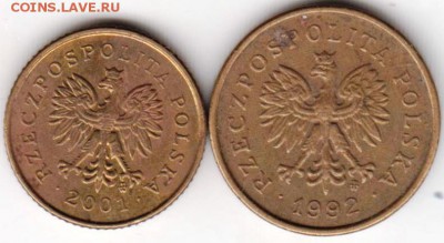 Польша 1 грош 2001 г. и 2 гроша 1992 г. до 24.00 28.06.19 г. - 006