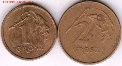Польша 1 грош 2001 г. и 2 гроша 1992 г. до 24.00 28.06.19 г. - 031