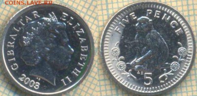 Гибралтар 5 пенсов 2003 г., до 28.06.2019 г. 22.00 по Москве - Гибралтар 5 пенсов 2003  6417