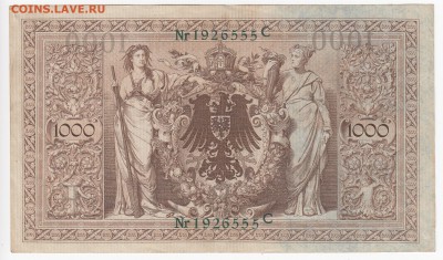 ГЕРМАНИЯ - 1000 марок 1910 г. до 28.06 в 22.00 - IMG_20190622_0010
