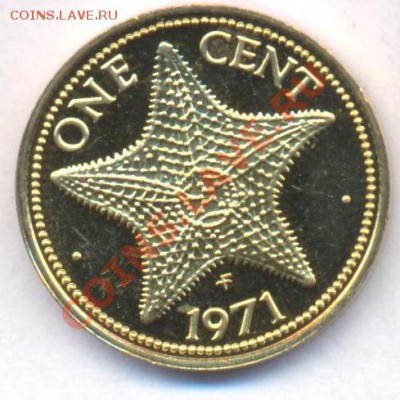 Багамские о-ва 1 цент 1971 г.До 5.07.11 г. 22-00 МСК. - Багамы 71.1