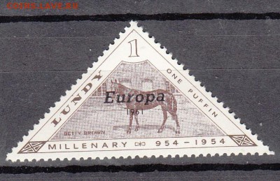 Великобритания острова Лэнди надпечатка 1961 1м 1п до 27 06 - 536