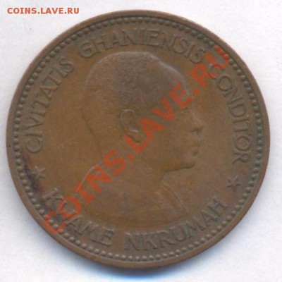 Гана 1 пенни 1958 г.До 5.07.11 г. 22-00 МСК. - Гана